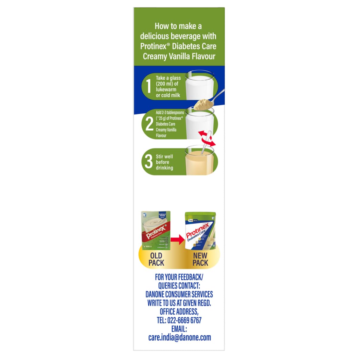 Protinex Diabetes Care (Creamy Vanilla Flavor, 200gm) Scientifically Designed Formula to help support Blood Sugar Control and Reduction in Cholesterol, 1 count, 8 servings – view 3