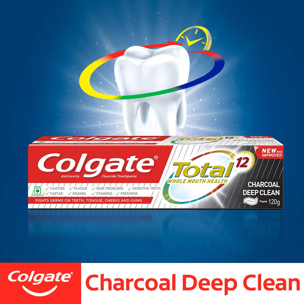 Colgate Total Advanced Health Anticavity Toothpaste for whole mouth covering teeth, tongue, cheeks and gums - 120 g (Pack of 4) – view 4