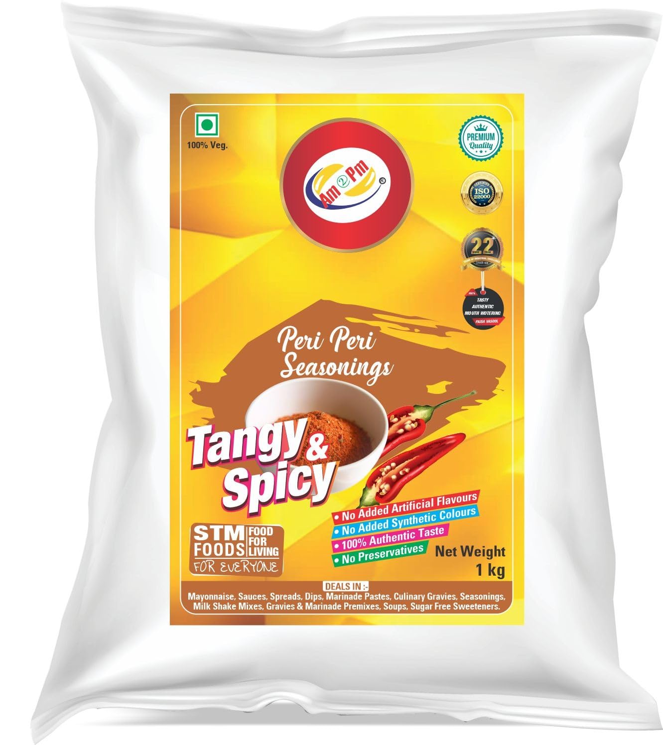Am 2 Pm - Peri-Peri Seasoning 1kg Spice Mix Exotic Spices Multi-purpose Seasoning