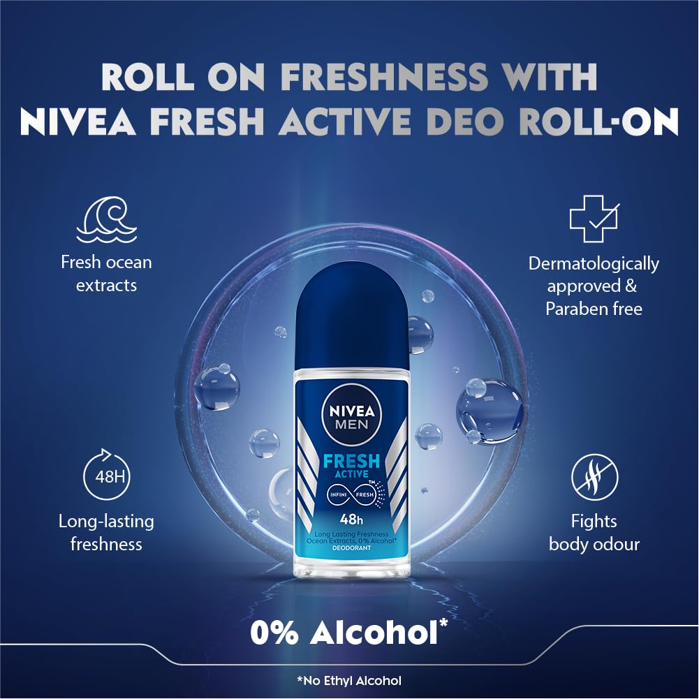 NIVEA MEN Fresh Active 50ml Deo Roll On – view 5