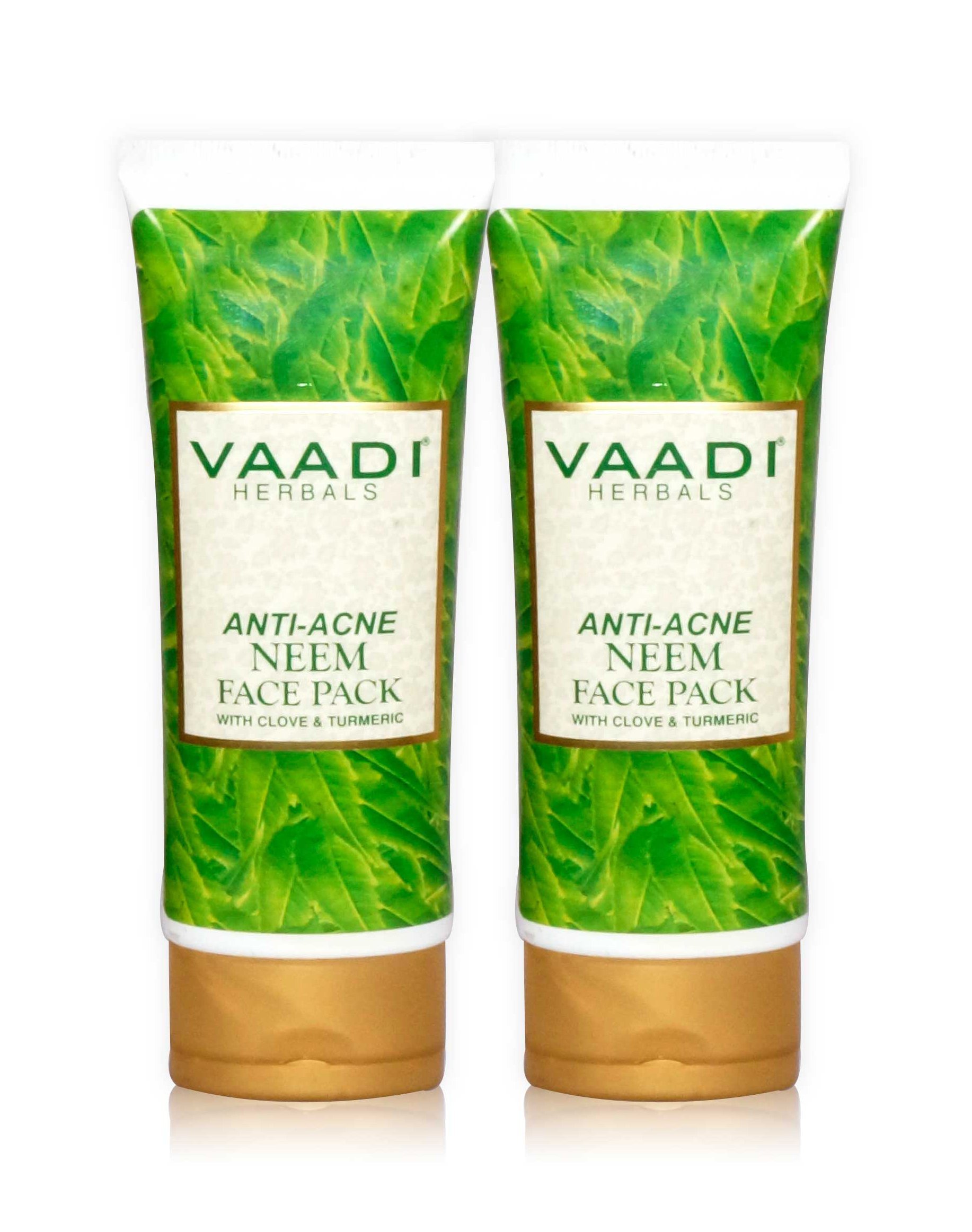Twin pack of Vaadi Herbals neem face pack for acne
