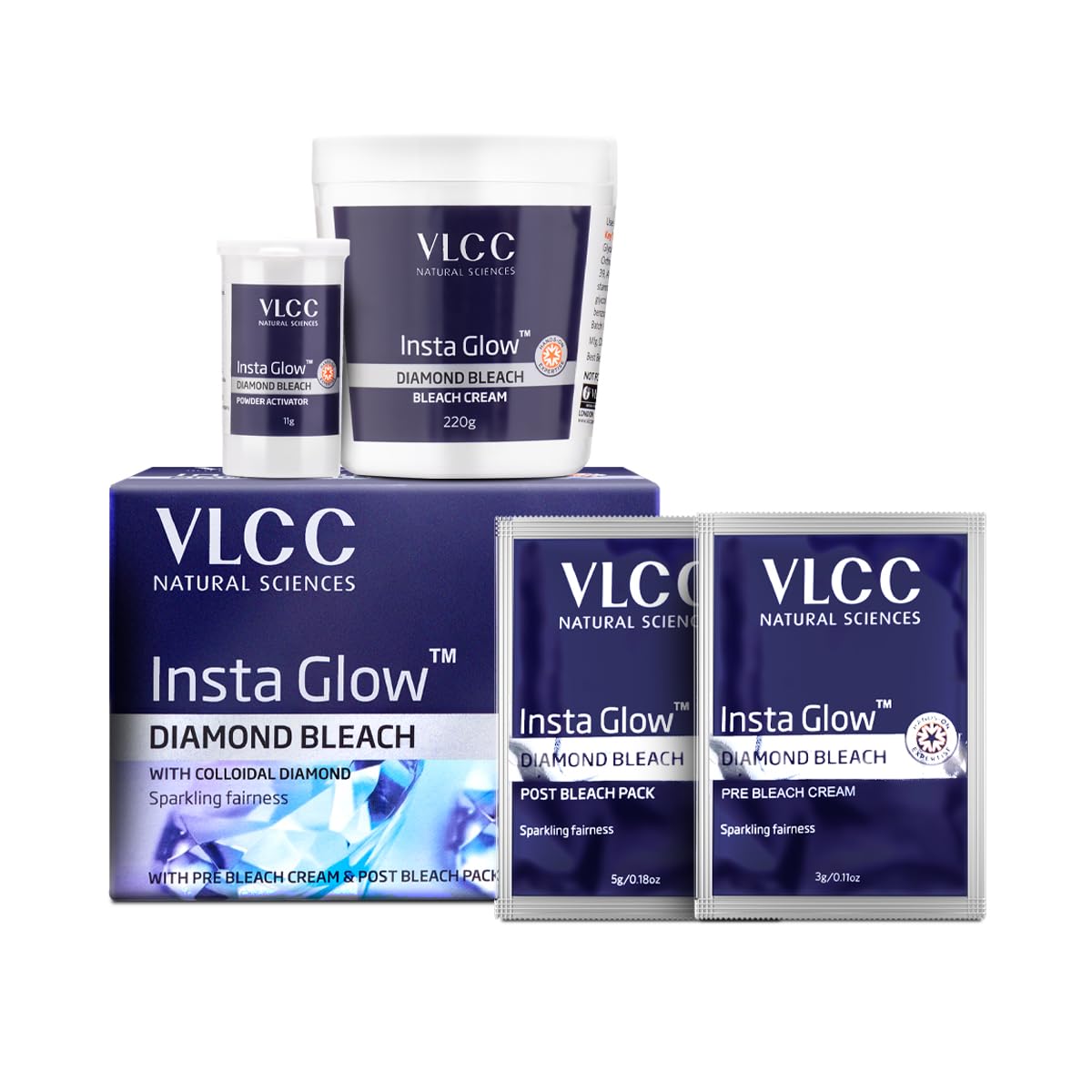 VLCC Insta Glow Diamond Bleach - 60g – view 2