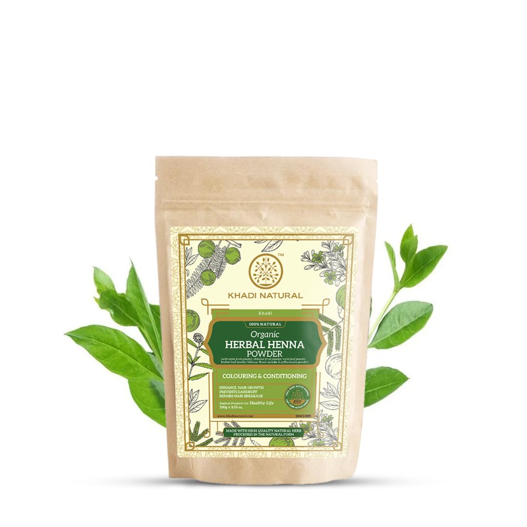 Green herbal henna powder bag for hair colour 100g