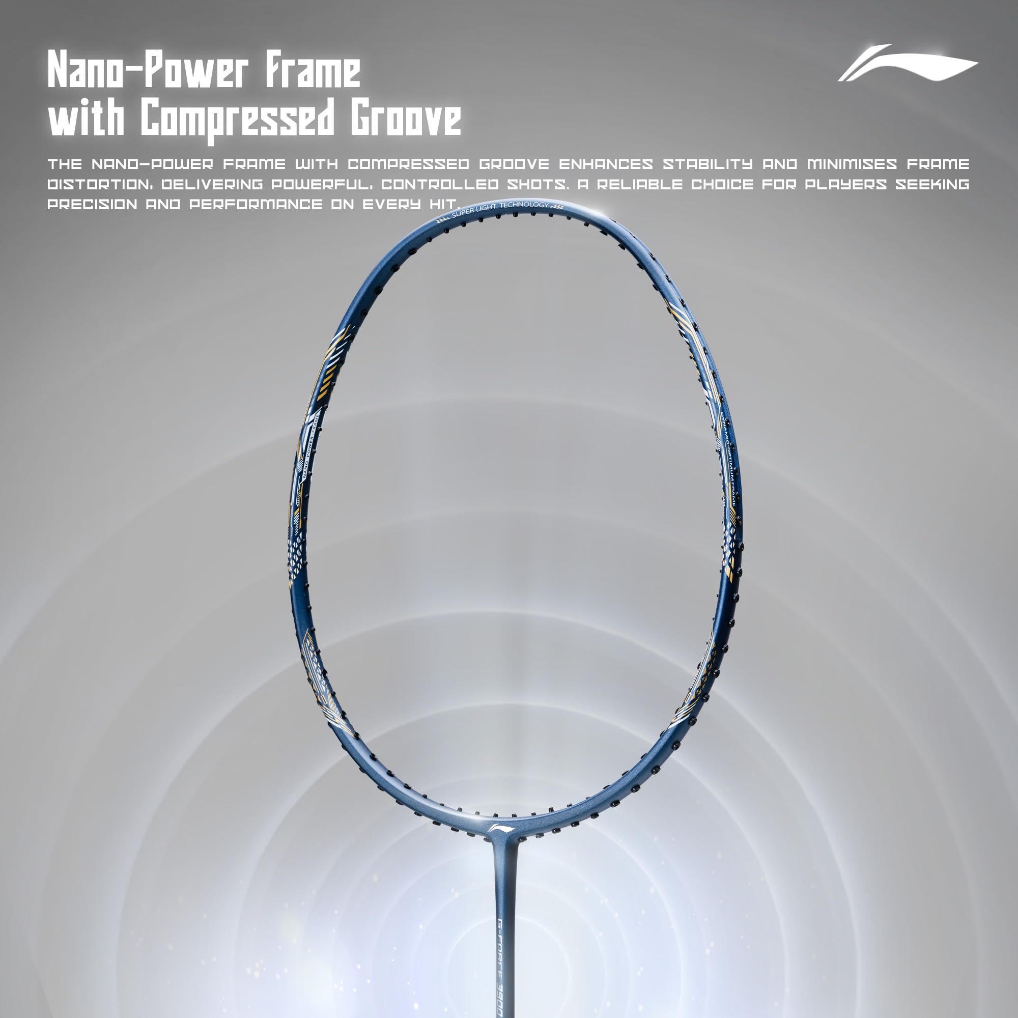 Li-Ning Li-Ning G-Force 3800 II Superlite Unstrung Badminton Racket with Full Cover – view 4