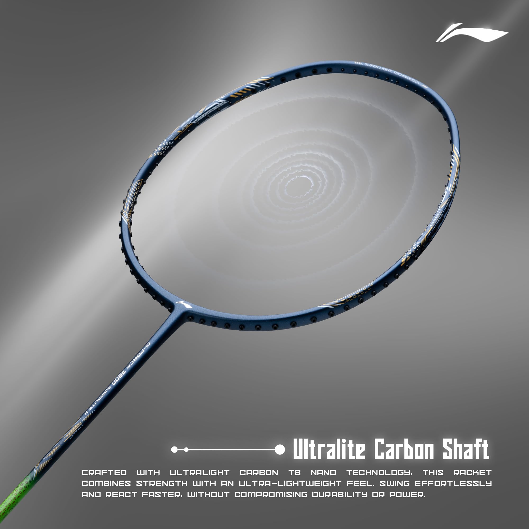 Li-Ning Li-Ning G-Force 3800 II Superlite Unstrung Badminton Racket with Full Cover – view 5