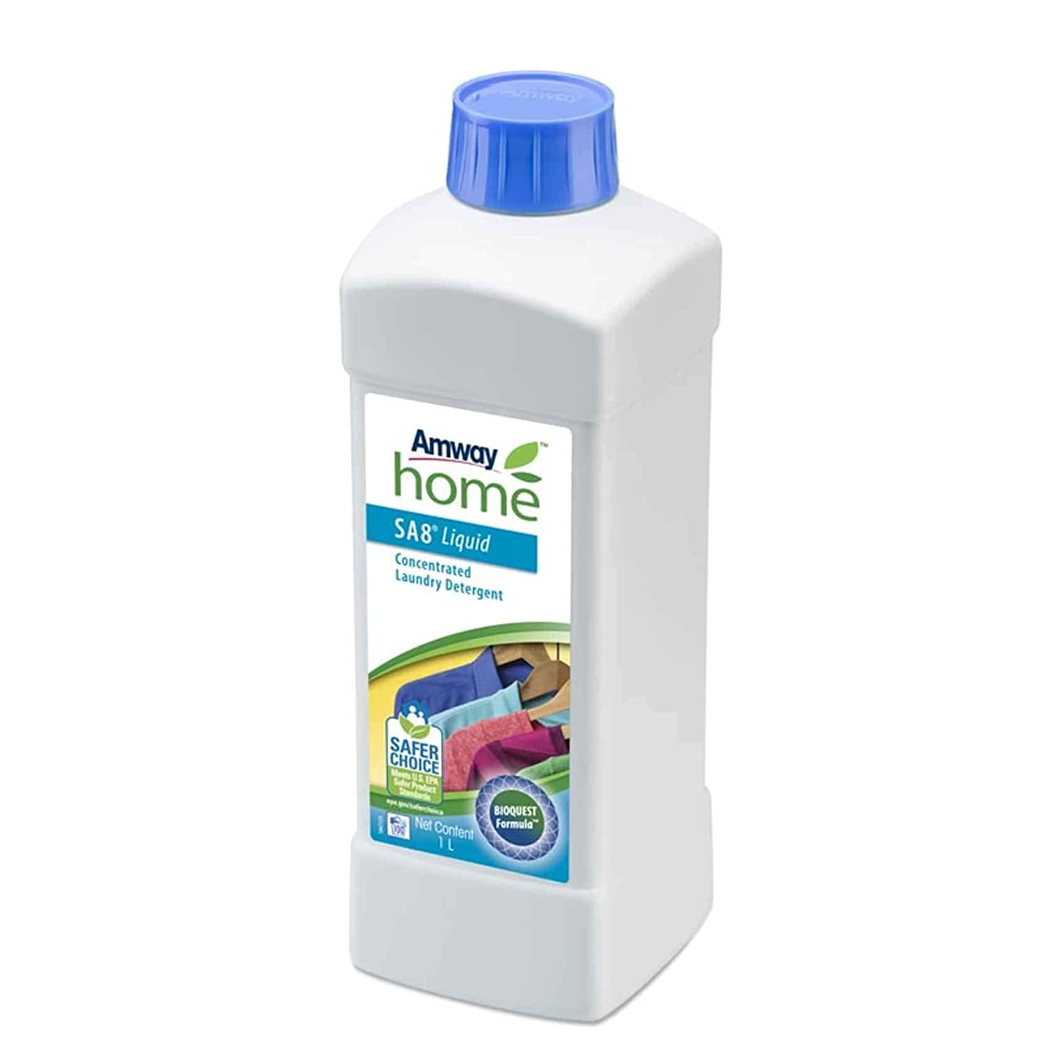 Amway SA8 fresh-scent liquid laundry detergent bottle 1 litre