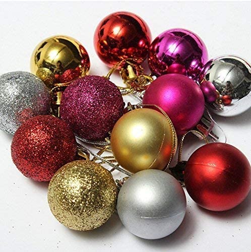WebelKart Plastic Christmas Tree Decorations Set(Balls,Bells,Gifts,Pine Trees,Stars,Candy Sticks & Santa Claus) Christmas Gift Items,Christmas Tree Decorations Items(19) Multicolour – view 5