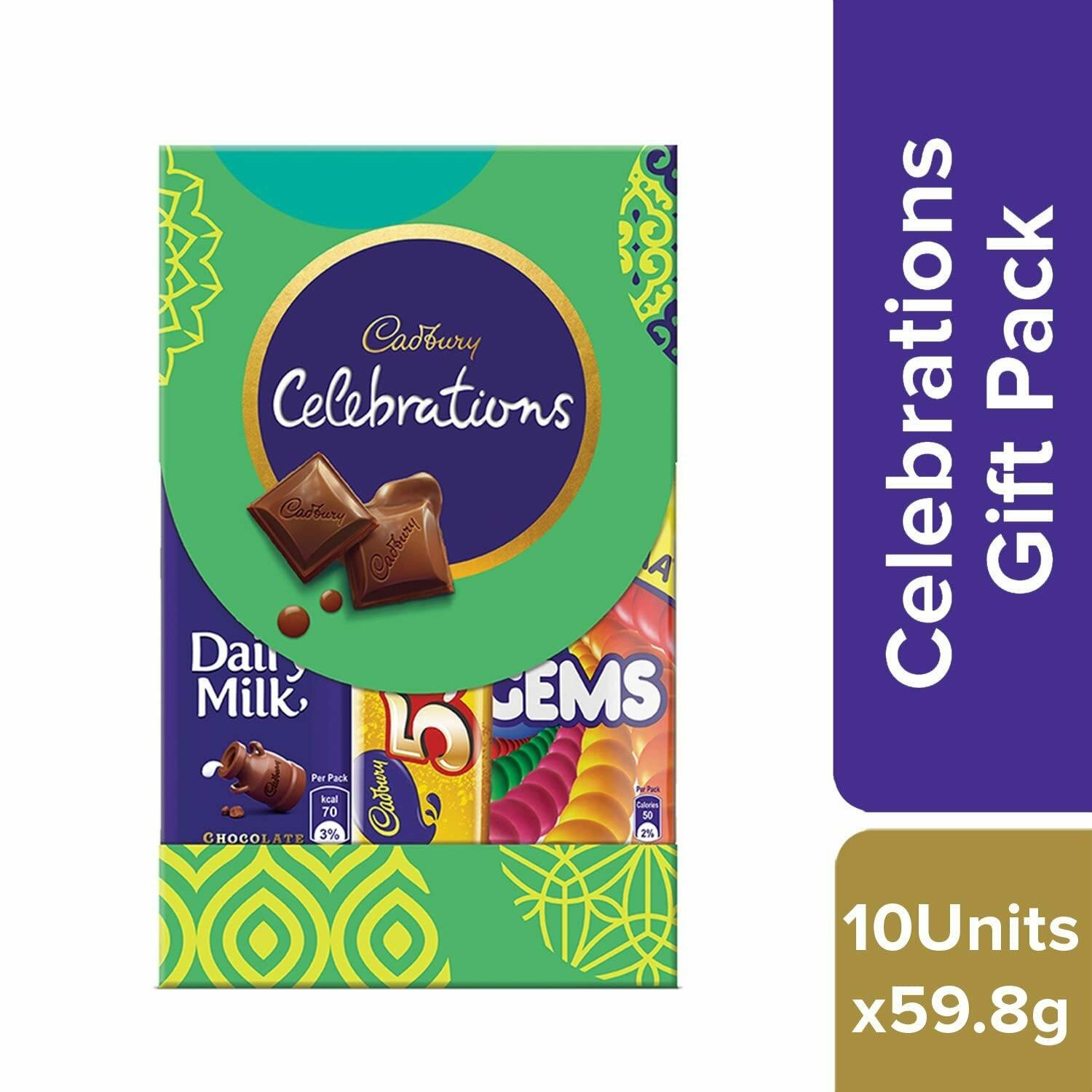 Cadbury Celebrations boxed chocolate gift pack for Rakhi and occasions