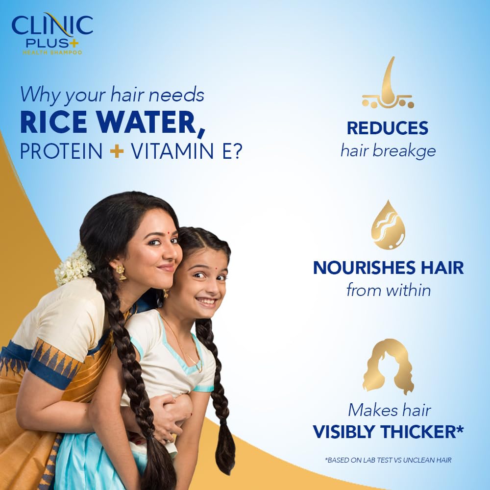 Clinic Plus Strong & Thick, Strengthening Shampoo, 650ml, for Volumized & Thick Hair, with Milk Proteins & Almond Oil – view 3