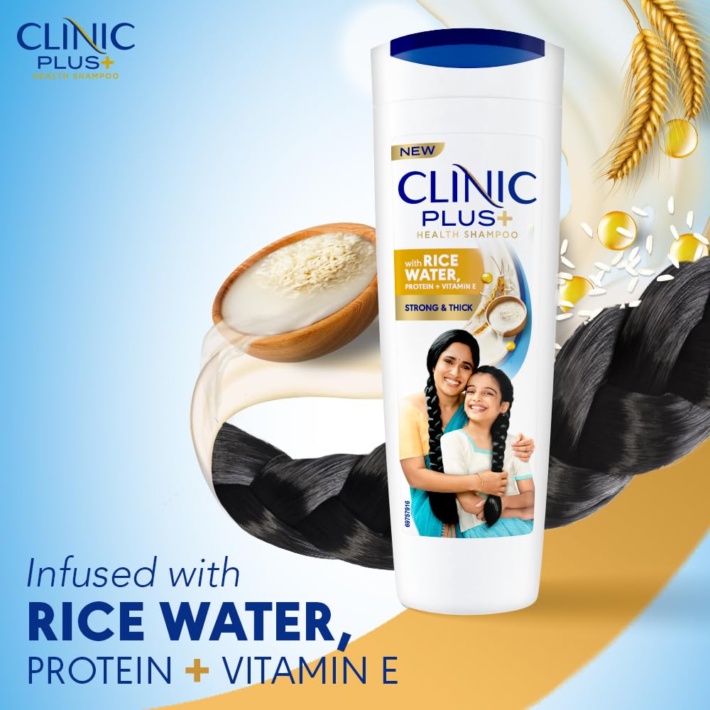Clinic Plus Strong & Thick, Strengthening Shampoo, 650ml, for Volumized & Thick Hair, with Milk Proteins & Almond Oil – view 4