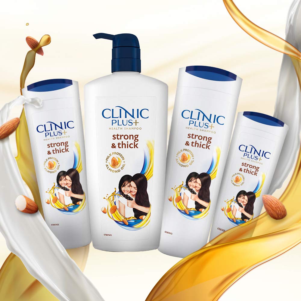 Clinic Plus Strong & Thick, Strengthening Shampoo, 650ml, for Volumized & Thick Hair, with Milk Proteins & Almond Oil – view 7