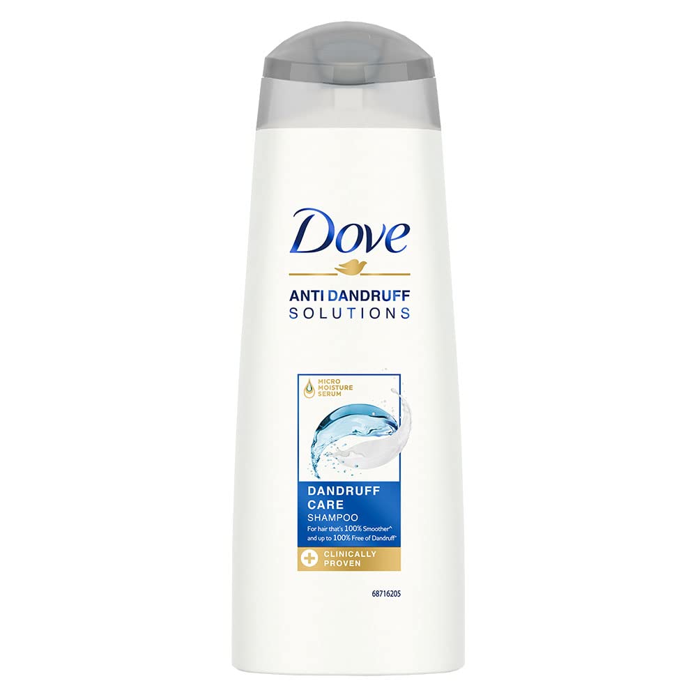Front bottle of Dove anti dandruff shampoo 180ml with fresh scent