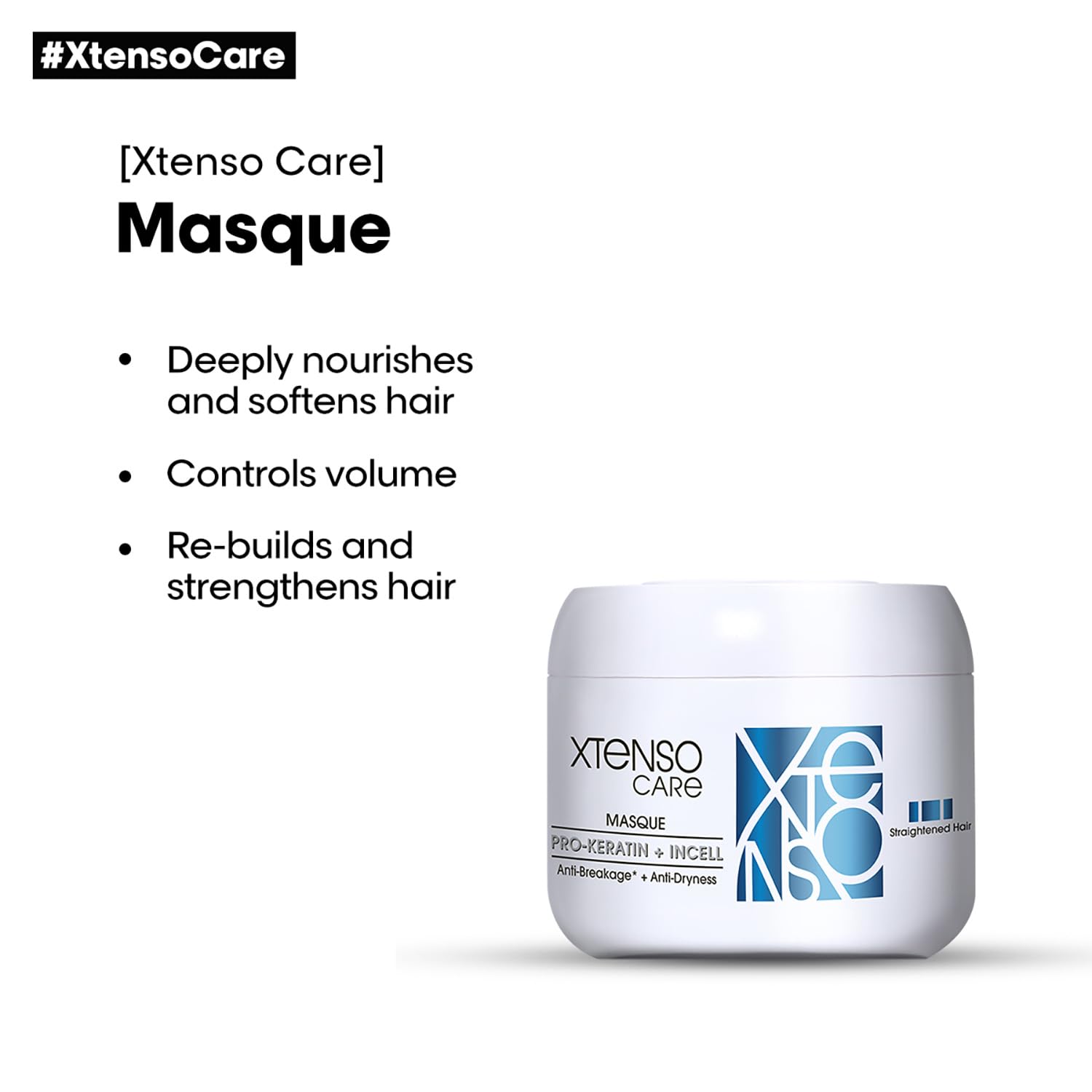 L'OREAL PROFESSIONNEL PARIS Xtenso Care Shampoo + Mask + Serum Combo Pack For Straightened Hair (250Ml + 196Gm + 50Ml) – view 4