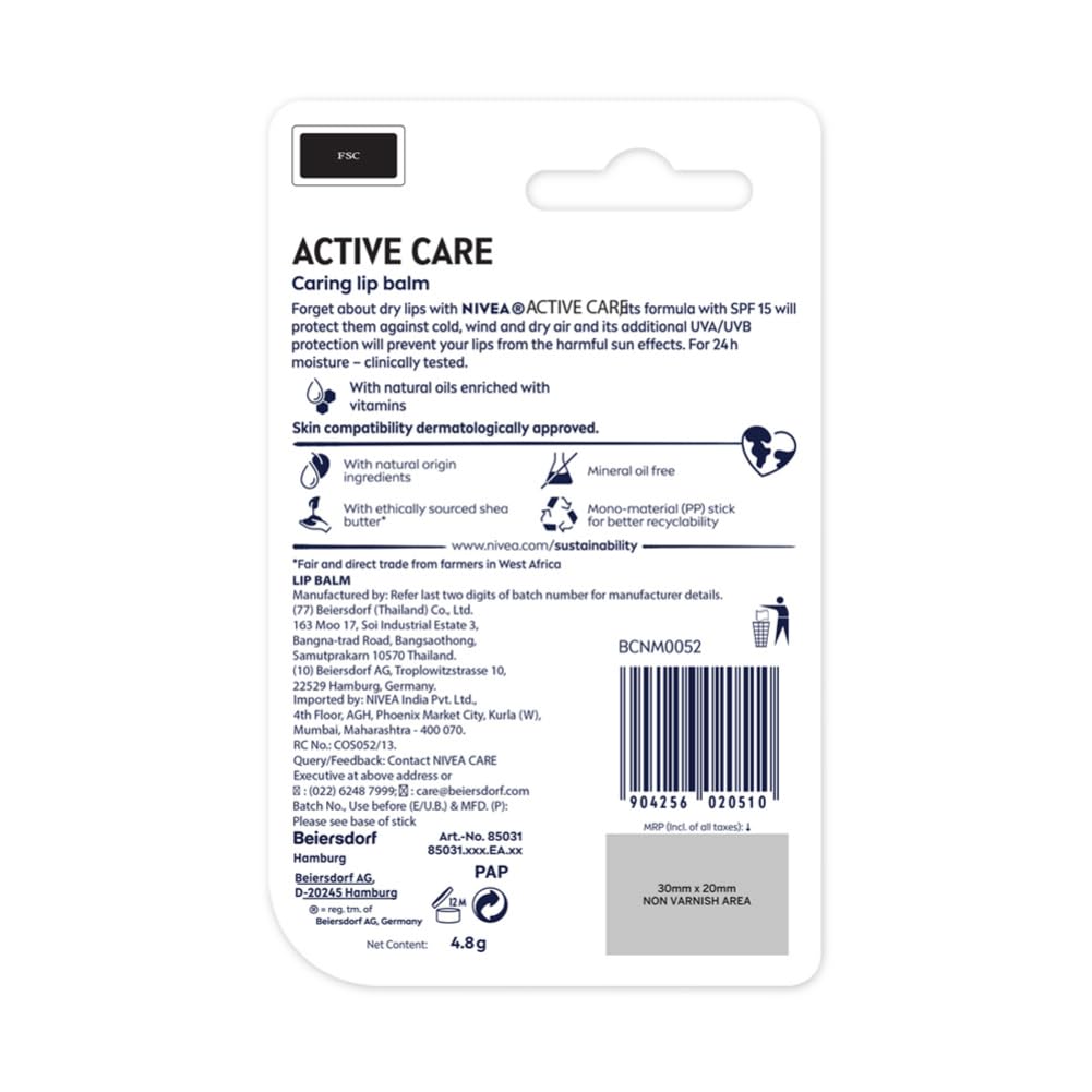 NIVEA MEN Active Care 4.8g Lip Balm – view 3