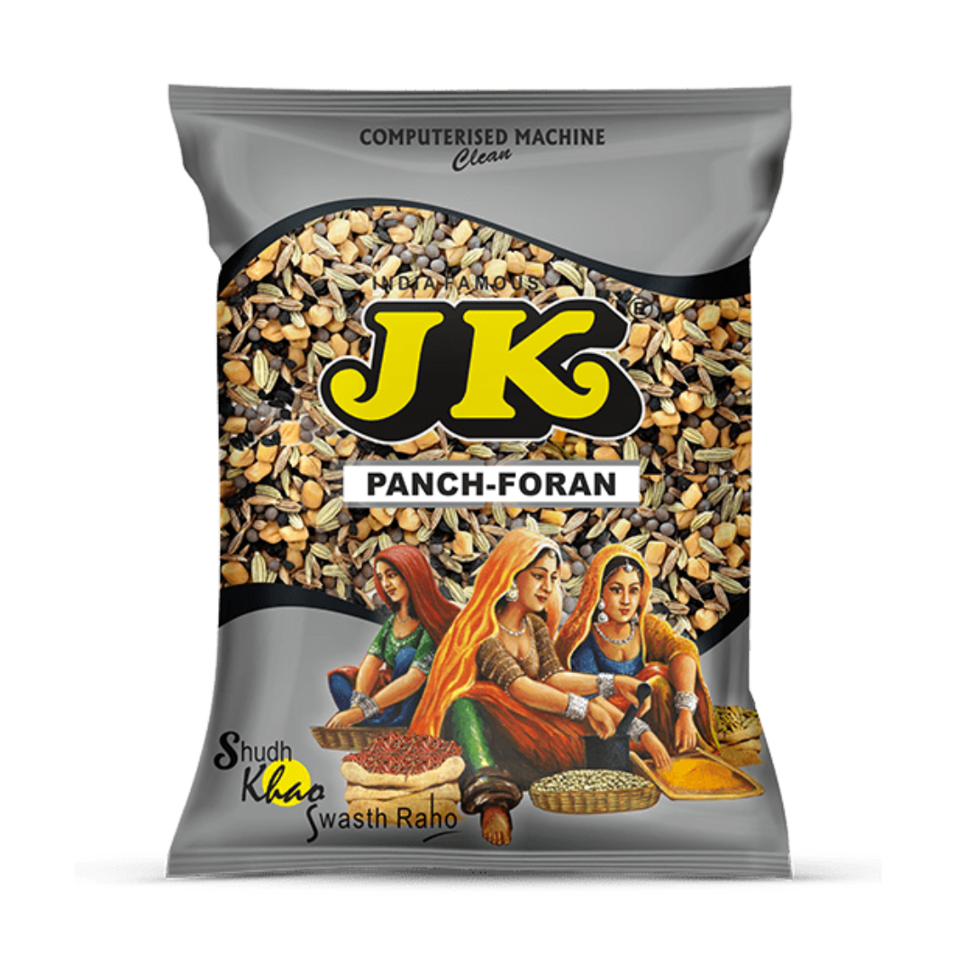 Pack of five JK Panch Phoron whole spice blend bags