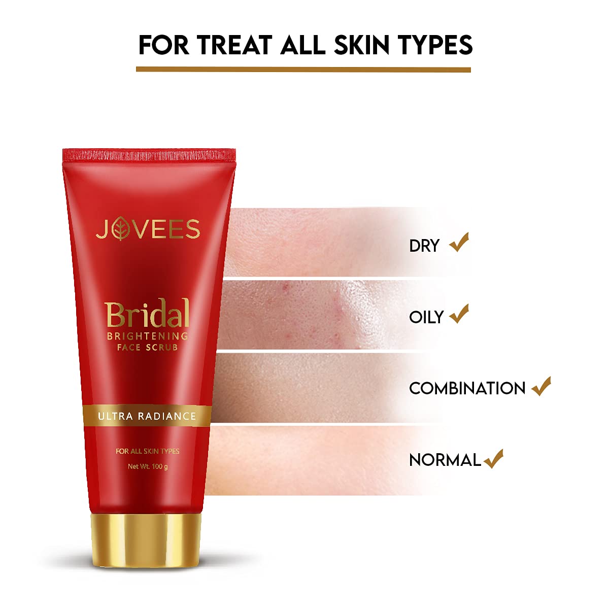 Jovees Herbal Bridal Brightening Face Scrub With Turmeric, Honey & Pearl Millet Flour – view 4