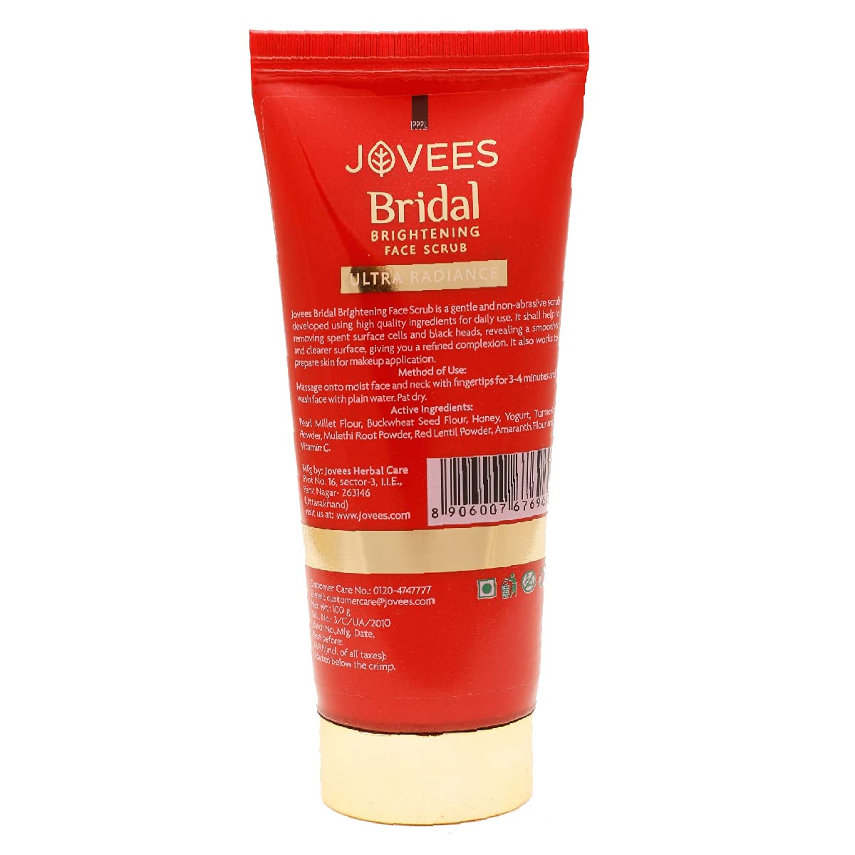 Jovees Herbal Bridal Brightening Face Scrub With Turmeric, Honey & Pearl Millet Flour – view 8