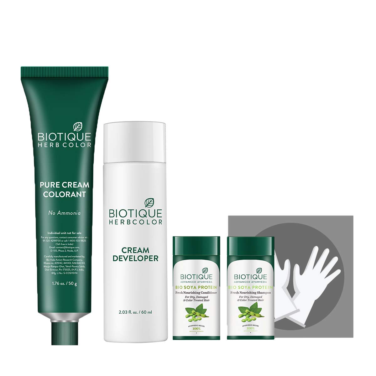 Biotique Herbcolor Conditioning Hair Colour l Ammonia Free Hair Color l 9 Organic Herbal Extracts l Natural and Healthy Shine l 50g + 110ml – view 2