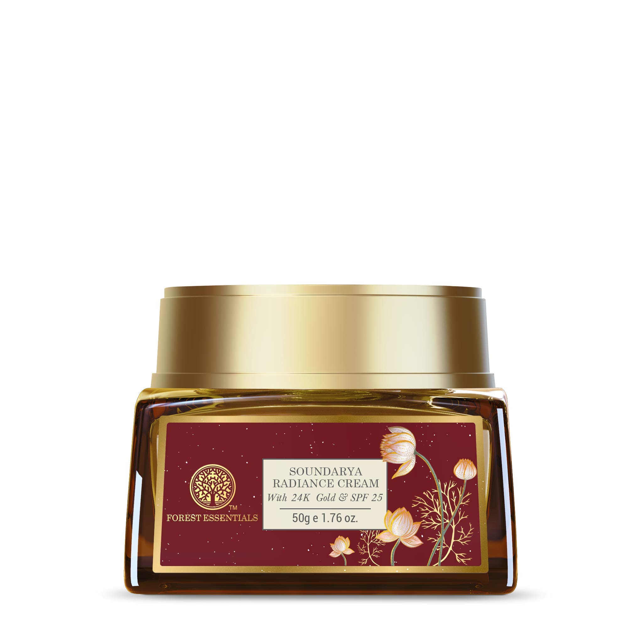 Forest Essentials Kashmiri Saffron and Neem Delicate Facial Cleanser, 200ml & Forest Essentials Soundarya Radiance Cream With 24K Gold & SPF25 (2020) 50g – view 5
