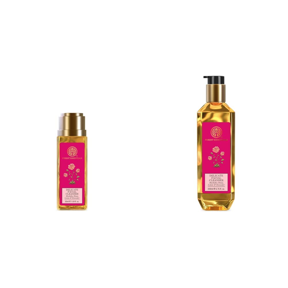 Forest Essentials rosewater honey lemon facial cleanser travel and full size