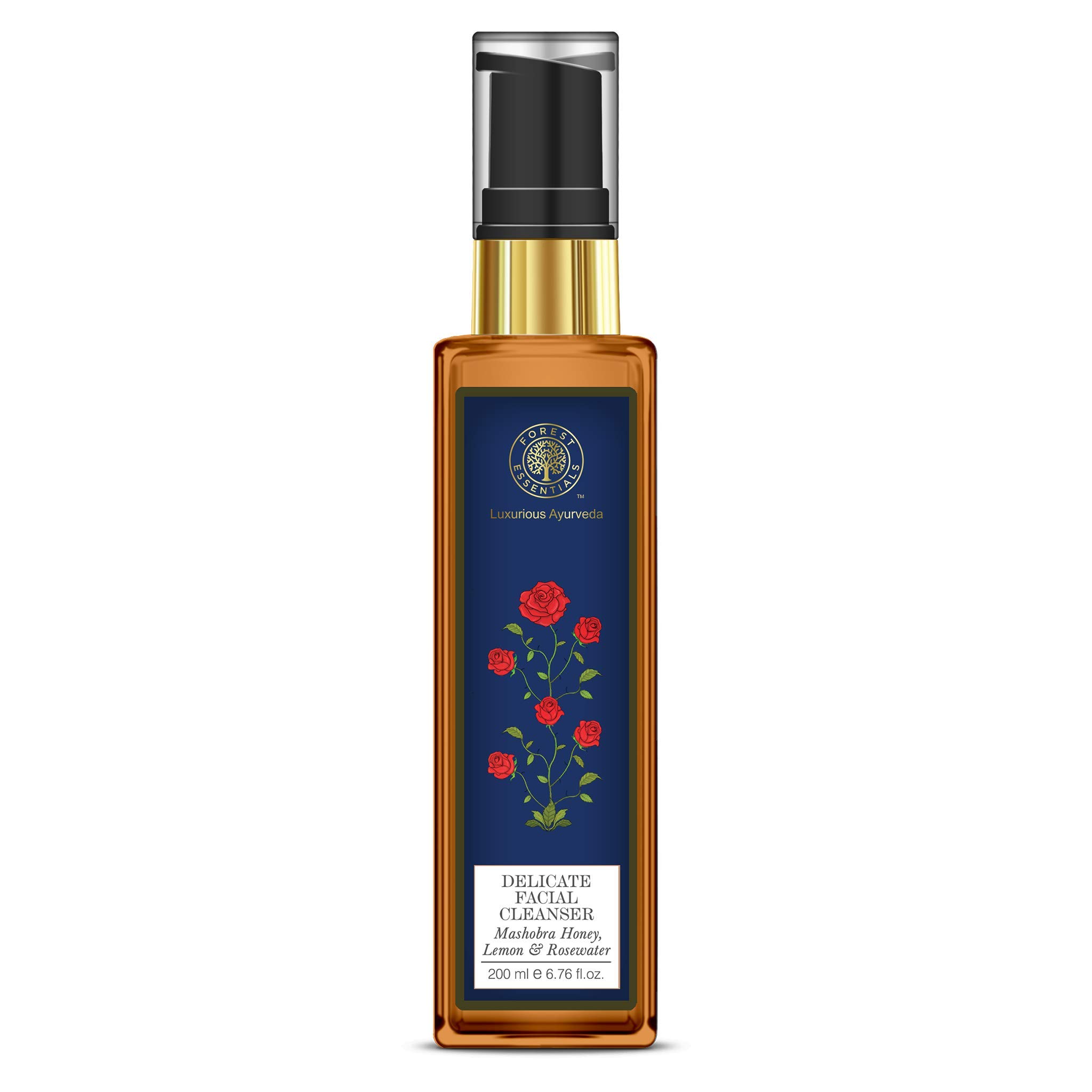 Forest Essentials Travel Size Facial Cleanser Rosewater, Honey Lemon, 50ml & Forest Essentials Mashobra Honey, Lemon and Rosewater Facial Cleanser, 200ml – view 5