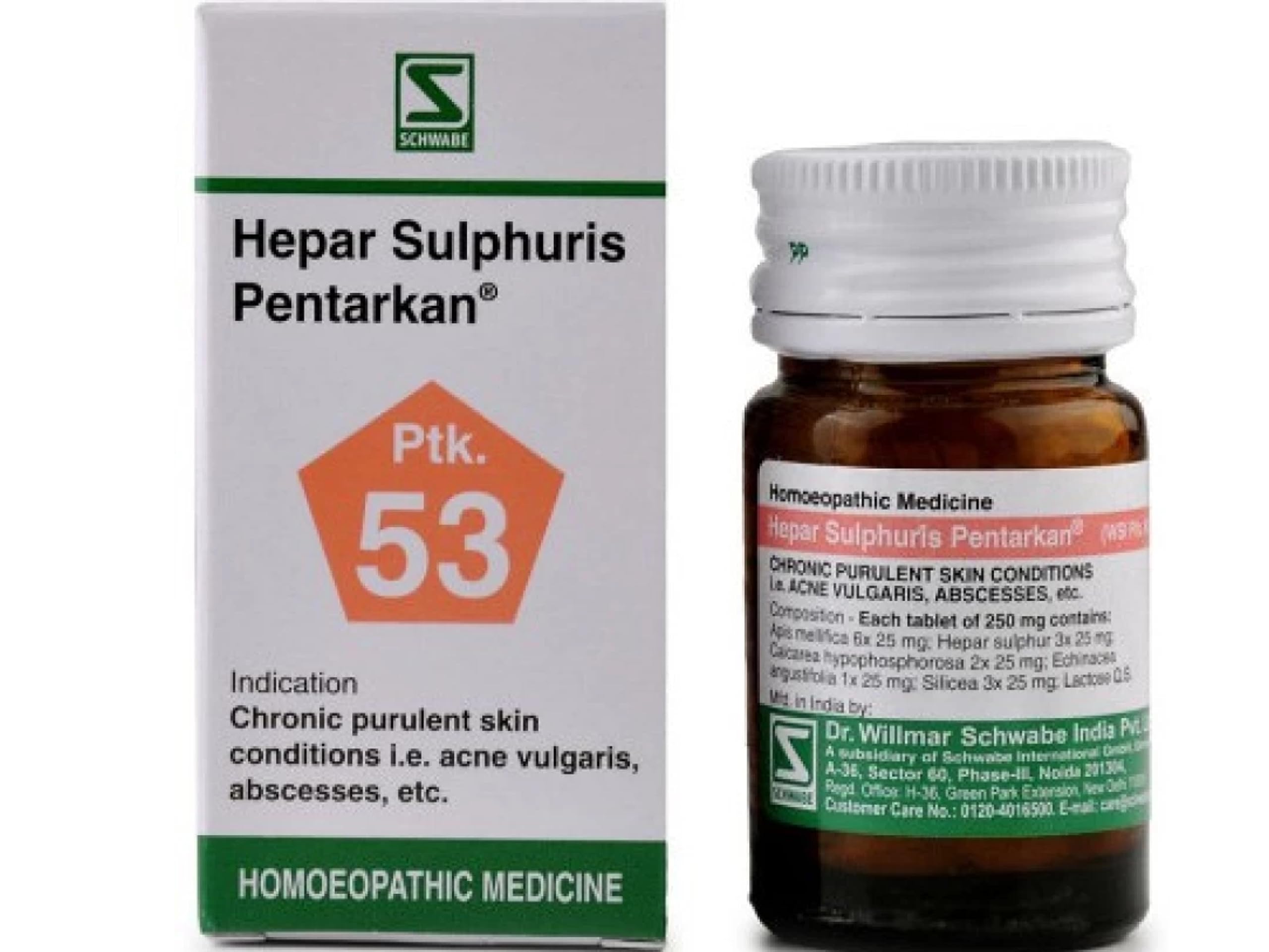 Dr. Willmar Schwabe India Hepar Sulphuris Pentarkan Tab (Ptk53) 20 gms (Pack of 2)