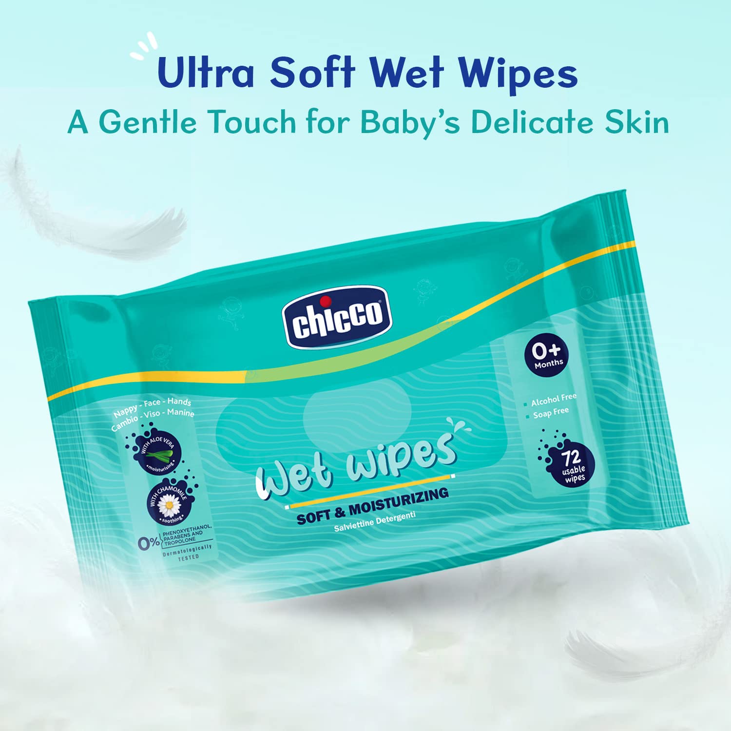CHICCO Wet Wipes 216PCS(72PCS X 3 Packs) – view 3