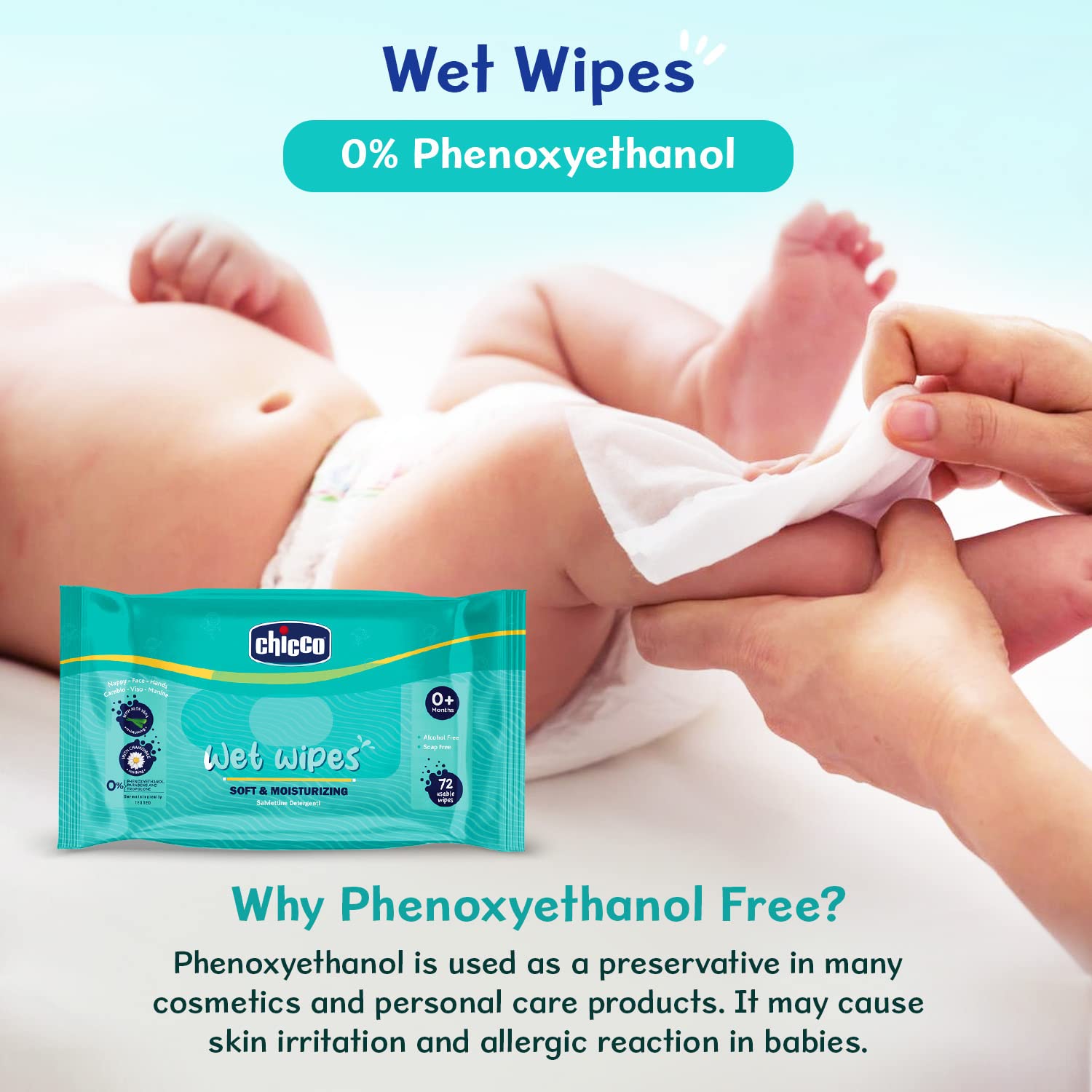 CHICCO Wet Wipes 216PCS(72PCS X 3 Packs) – view 6