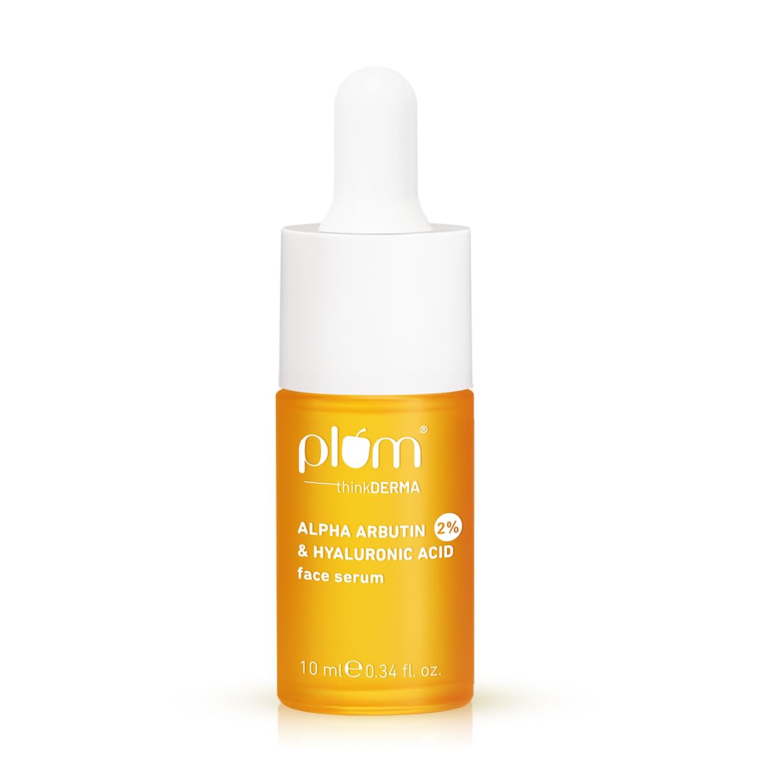 Plum alpha arbutin and hyaluronic acid face serum bottle