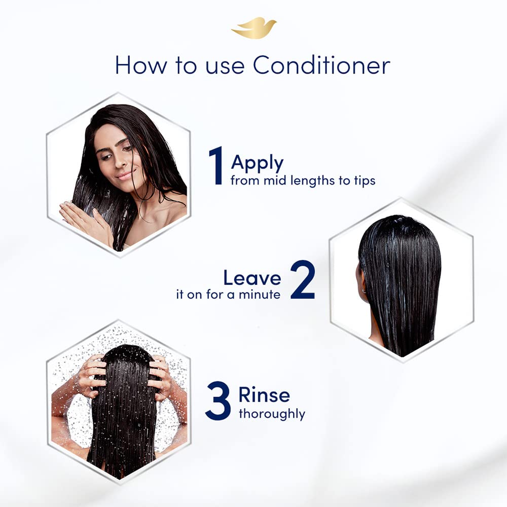 Dove Hair Therapy Dry Scalp Care Moisturizing Conditioner, Sulphate Free, No Parabens & Dyes, With Niacinamide to relieve scalp dryness for smooth hair, 380 ml – view 4