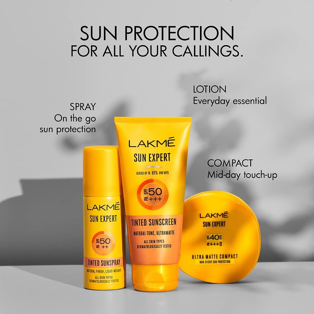 Lakme Sun Expert, SPF 50 PA+++ Tinted Sunscreen, 100g, for Sun Protection with Natural Matte Finish, Dermatologically Tested, Non- Sticky Formula, For All Skin Types – view 3