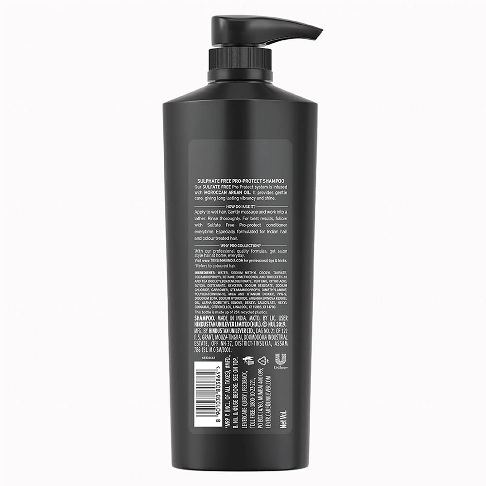 Tresemme Pro Protect , Shampoo, 580ml, for Frizzy Hair, with Moroccan Argan Oil, Gentle Care for Treated Hair, Sulphate & Paraben-free – view 2