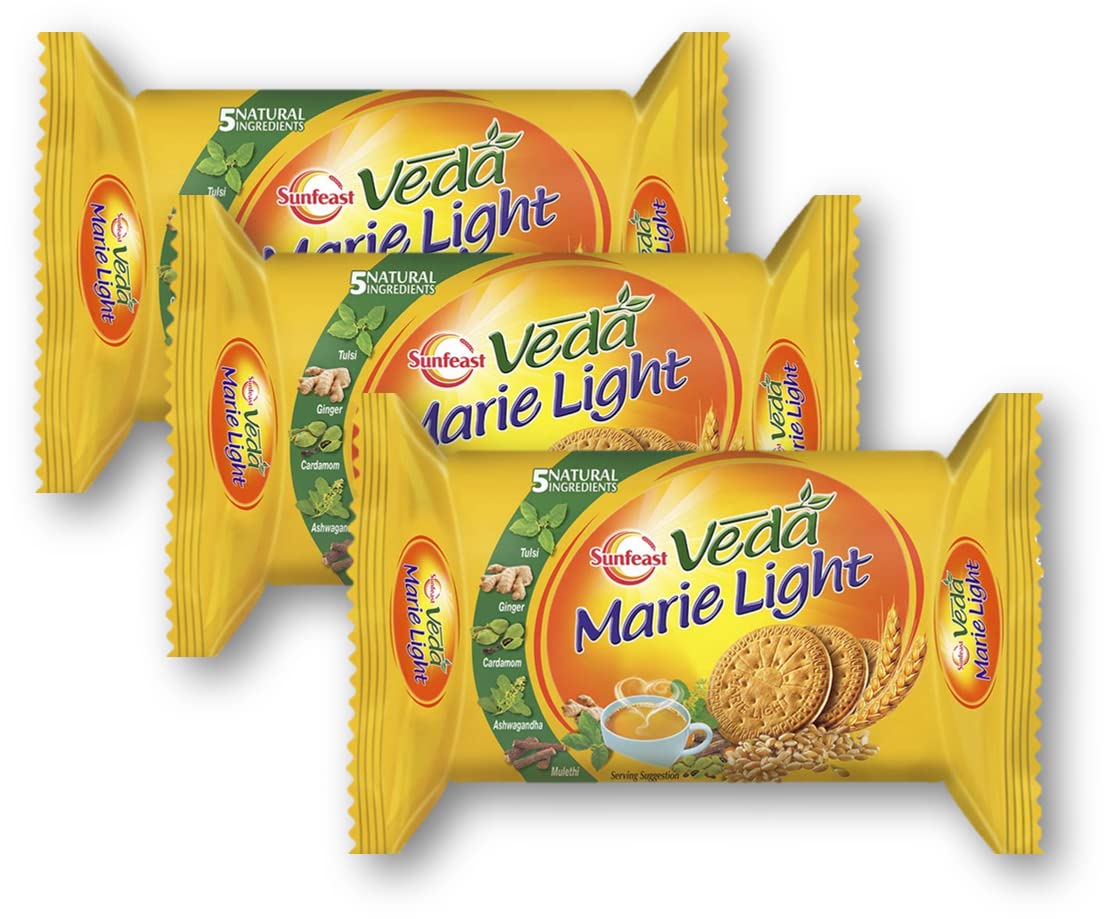 Sunfeast Marie Light Veda snack pack in pouch packaging