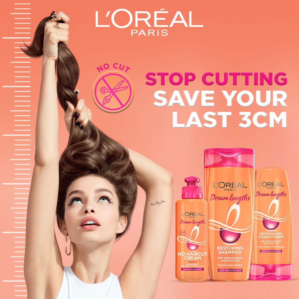 L'Oreal Paris Leave-In Conditioner, Repairs, Protects & Smooths, For Long and Lifeless Hair, Dream Lengths No Haircut Cream, 200ml – view 3