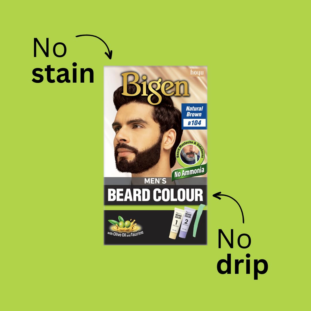 Bigen Men's Beard Color Medium Brown 20gm+20gm, 40 g – view 2