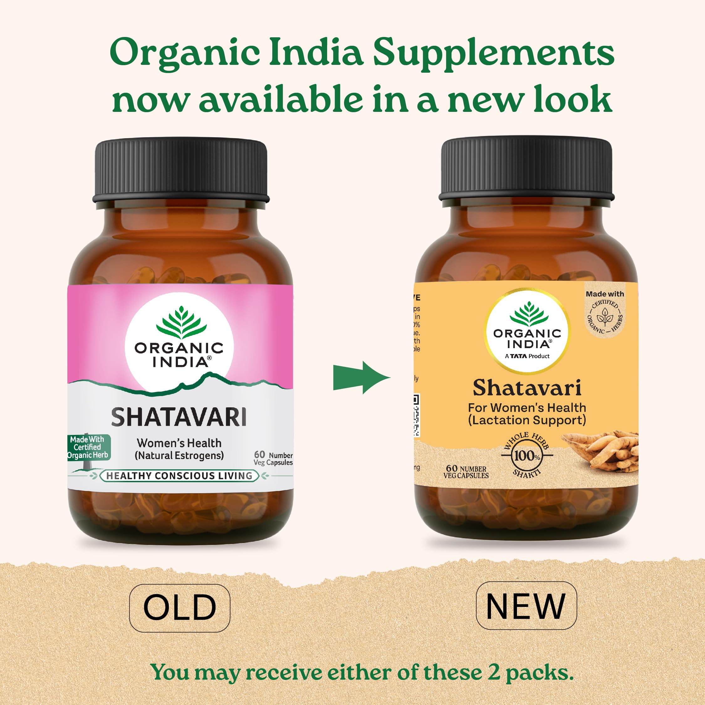 A TATA Product - Organic India Shatavari - 60 Veg Capsules, With Plant Based Estrogens, Helps Boosts Health and Vitality For Women Of All Ages & Restore Hormonal Balance, GMP & NPOP Certified Organic – view 2