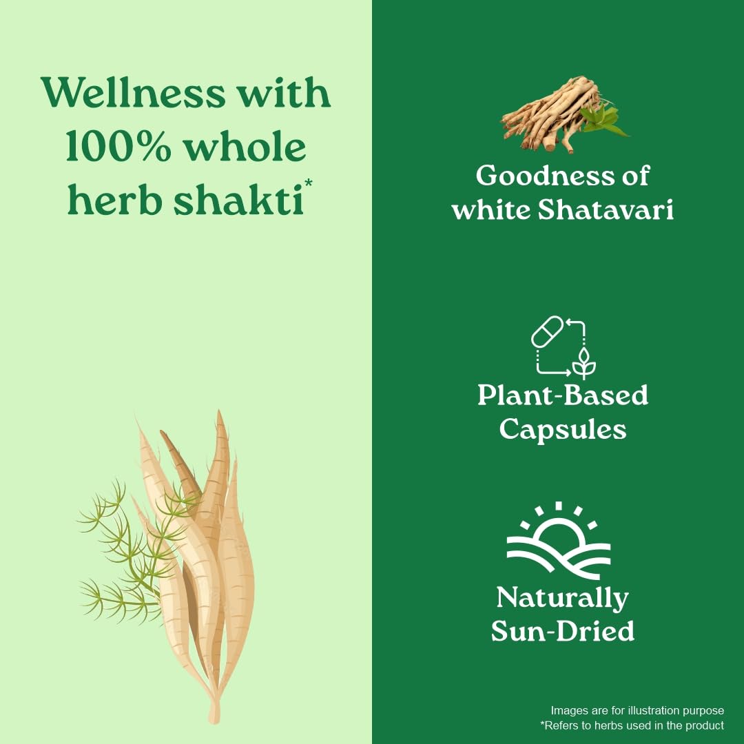 A TATA Product - Organic India Shatavari - 60 Veg Capsules, With Plant Based Estrogens, Helps Boosts Health and Vitality For Women Of All Ages & Restore Hormonal Balance, GMP & NPOP Certified Organic – view 5