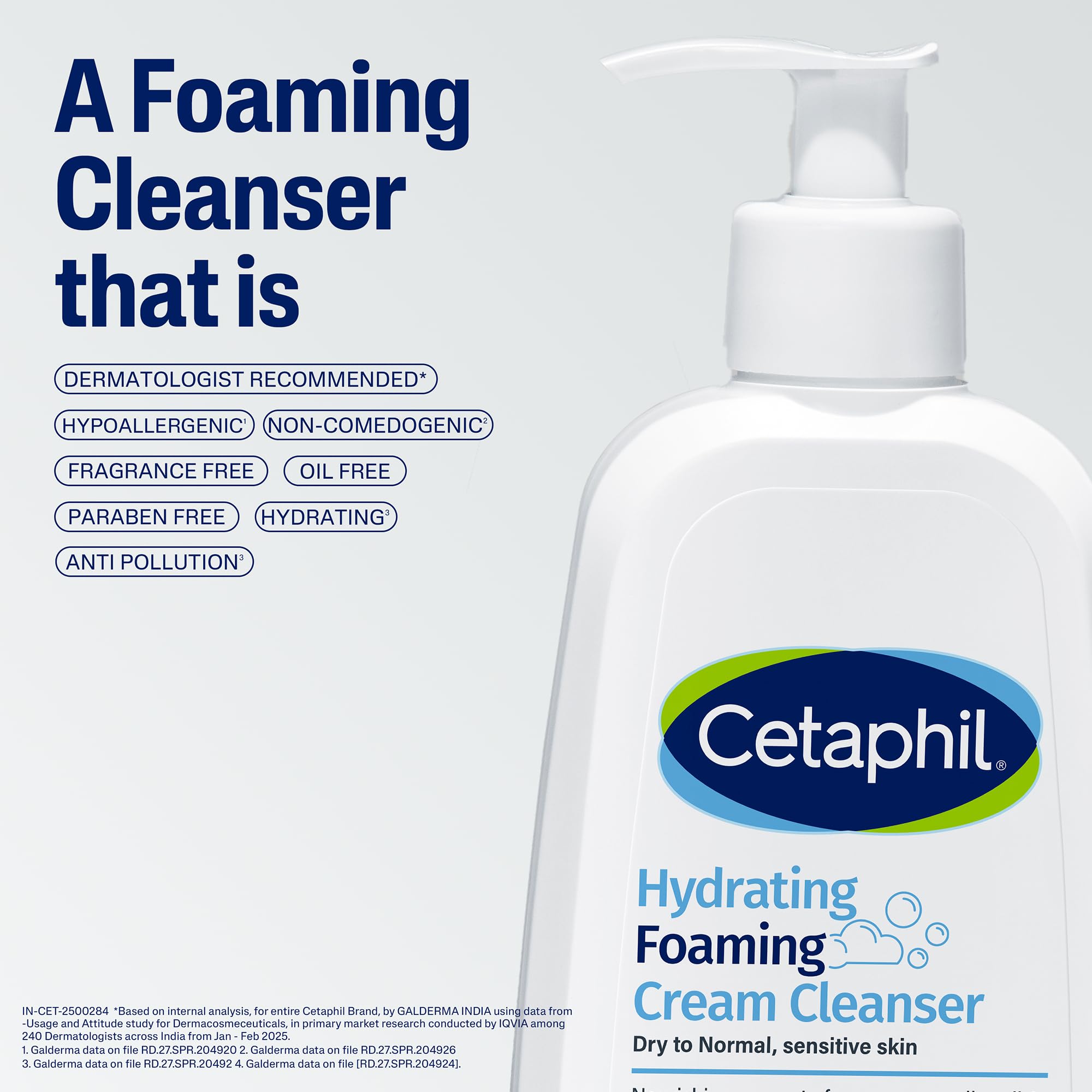 Cetaphil Hydrating foaming Face Wash, Cream to Foam Cleanser 236ml – view 4