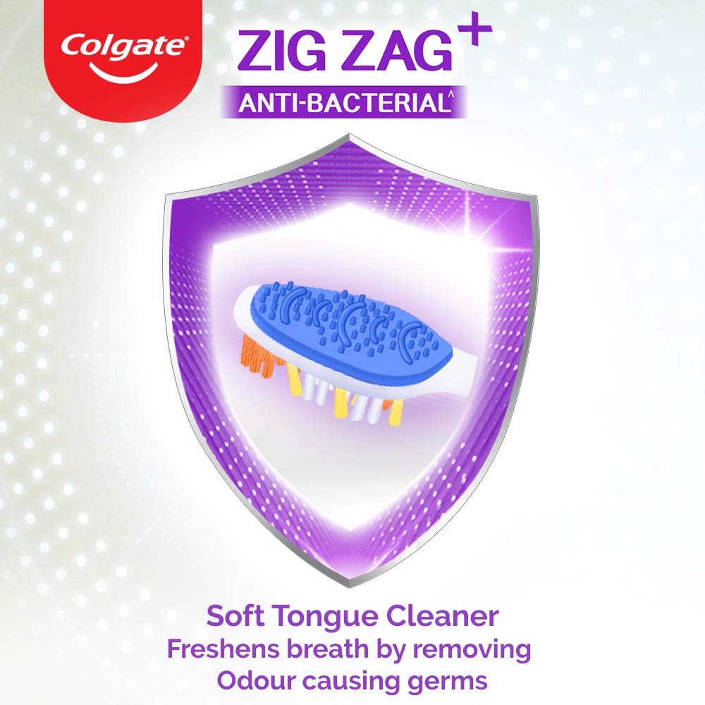 Colgate ZigZag Toothbrush for adults -Manual, Multicolor, Medium (Buy 2 Get 1) – view 5