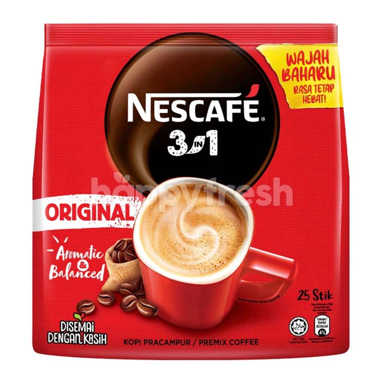 Nescafe 3 in 1 Original Coffee 18g — 25 Sticks (Imported) – view 5
