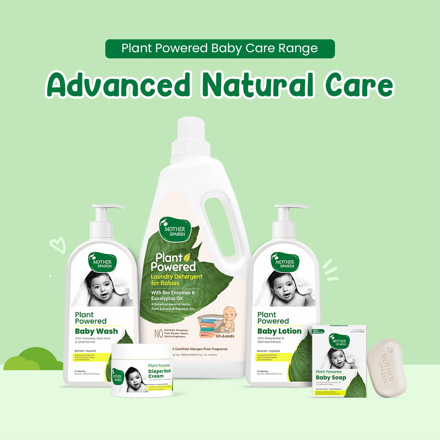 Mother Sparsh Baby Laundry Liquid Detergent (Powered by Plants) with Bio - Enzymes and Eucalyptus Oil, Refill Pack (500ml) – view 6