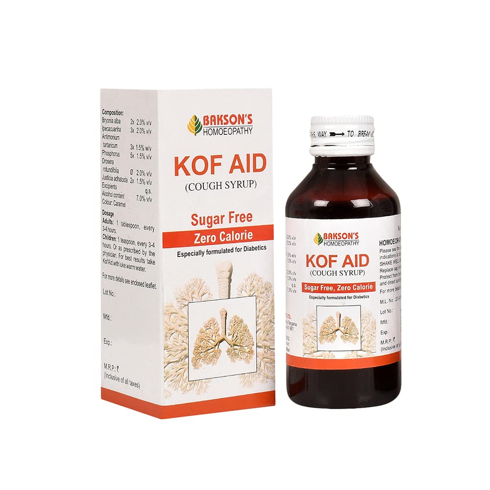 Bakson Kof Aid sugar free syrup twin pack 115 ml bottles