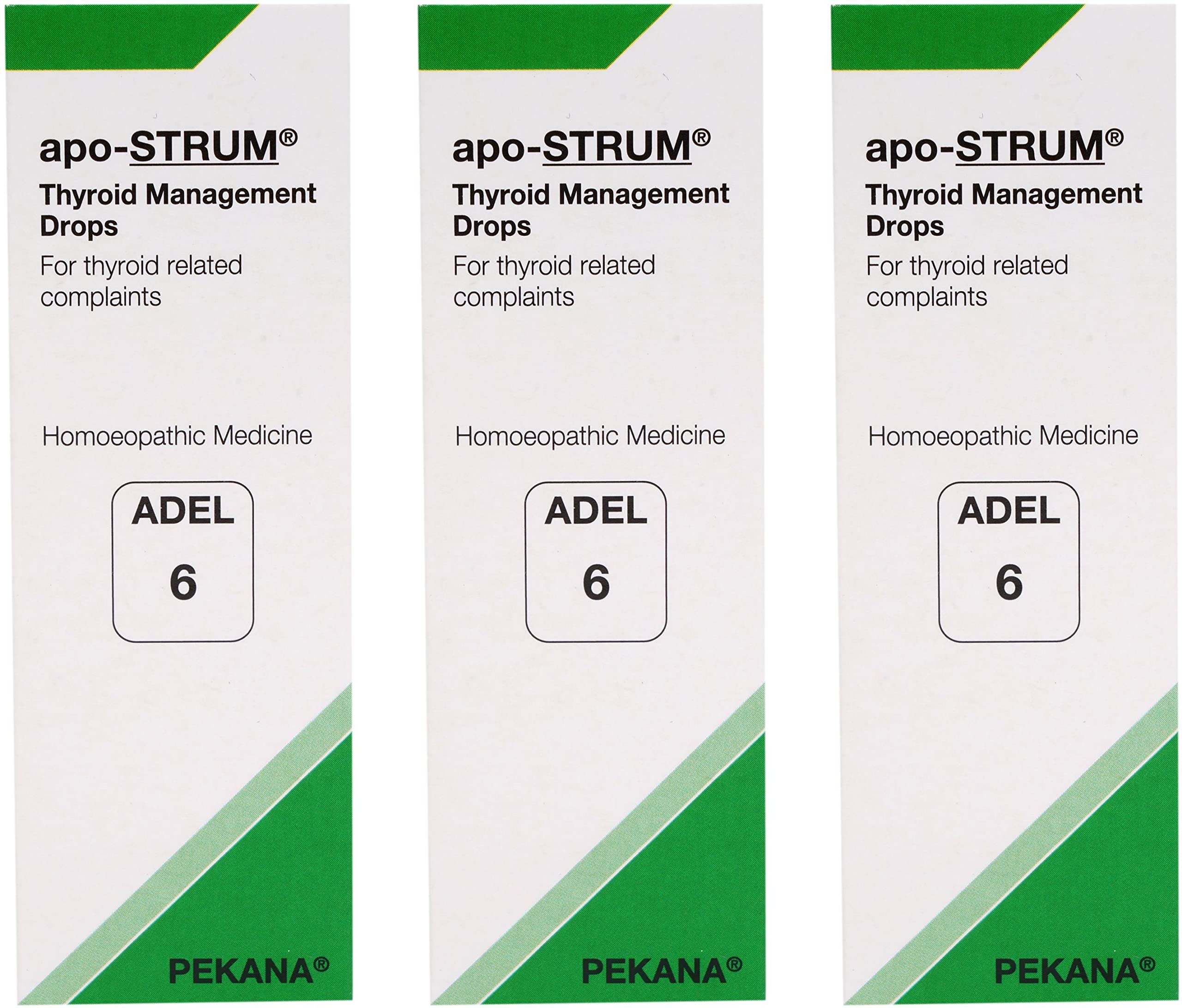 ADEL apo-STRUM thyroid care drop bottles in three-pack