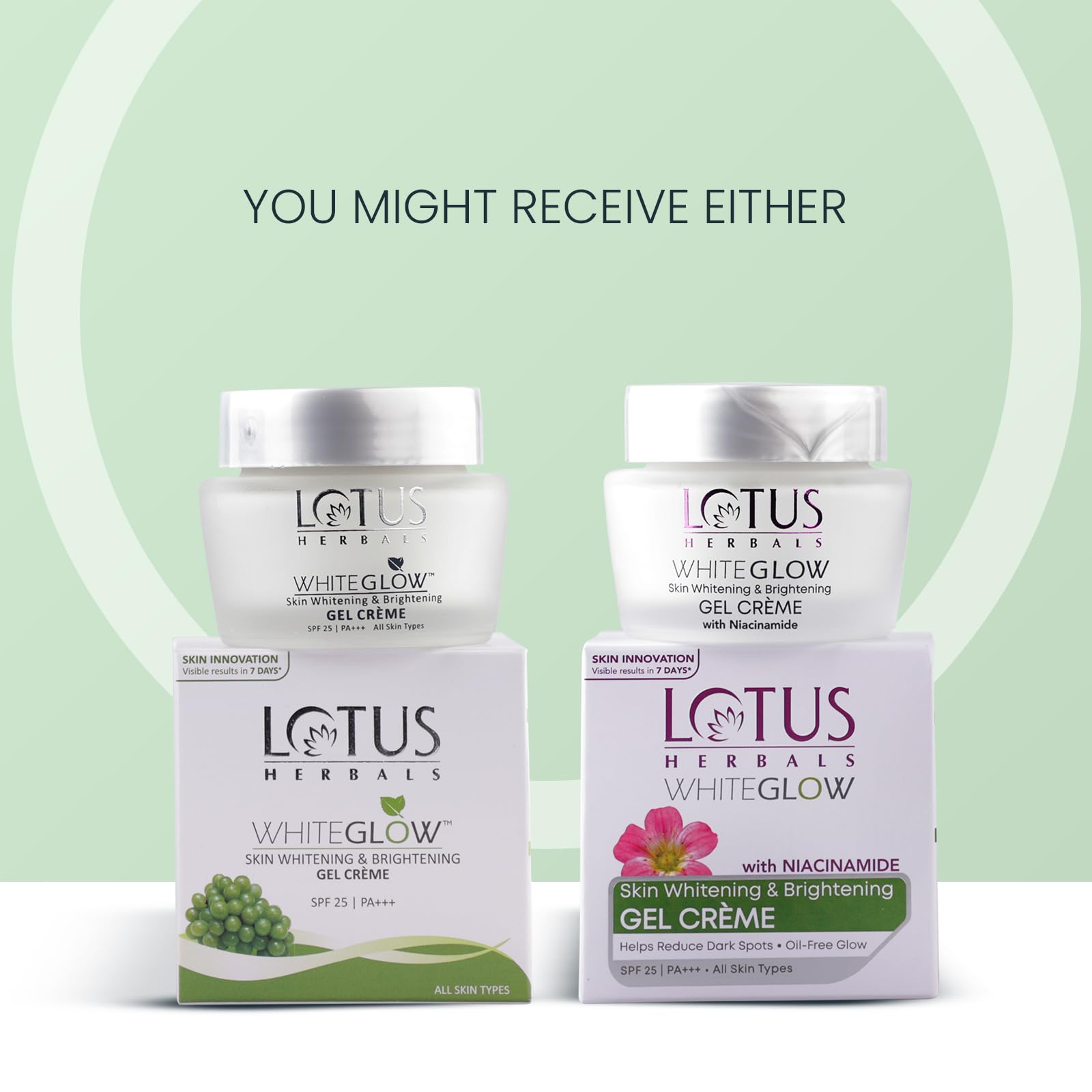 Lotus Herbals WhiteGlow Skin Whitening And Brightening Gel, Face Cream with SPF-25, for all skin types, 40g – view 2