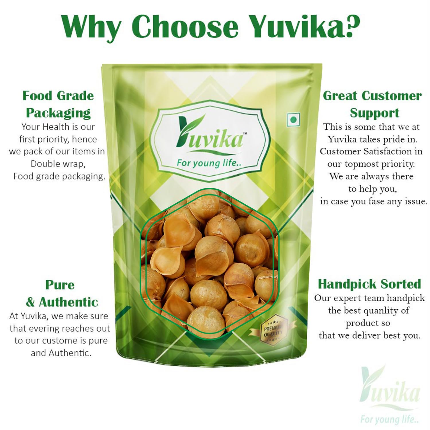 Yuvika Kashmiri Lehsun - Mountain Garlic - Allium sativum - Kashmiri Garlic 50 Grams – view 3