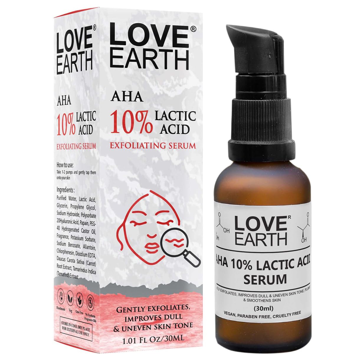 Love Earth dark spot serum with hyaluronic acid, 30 ml