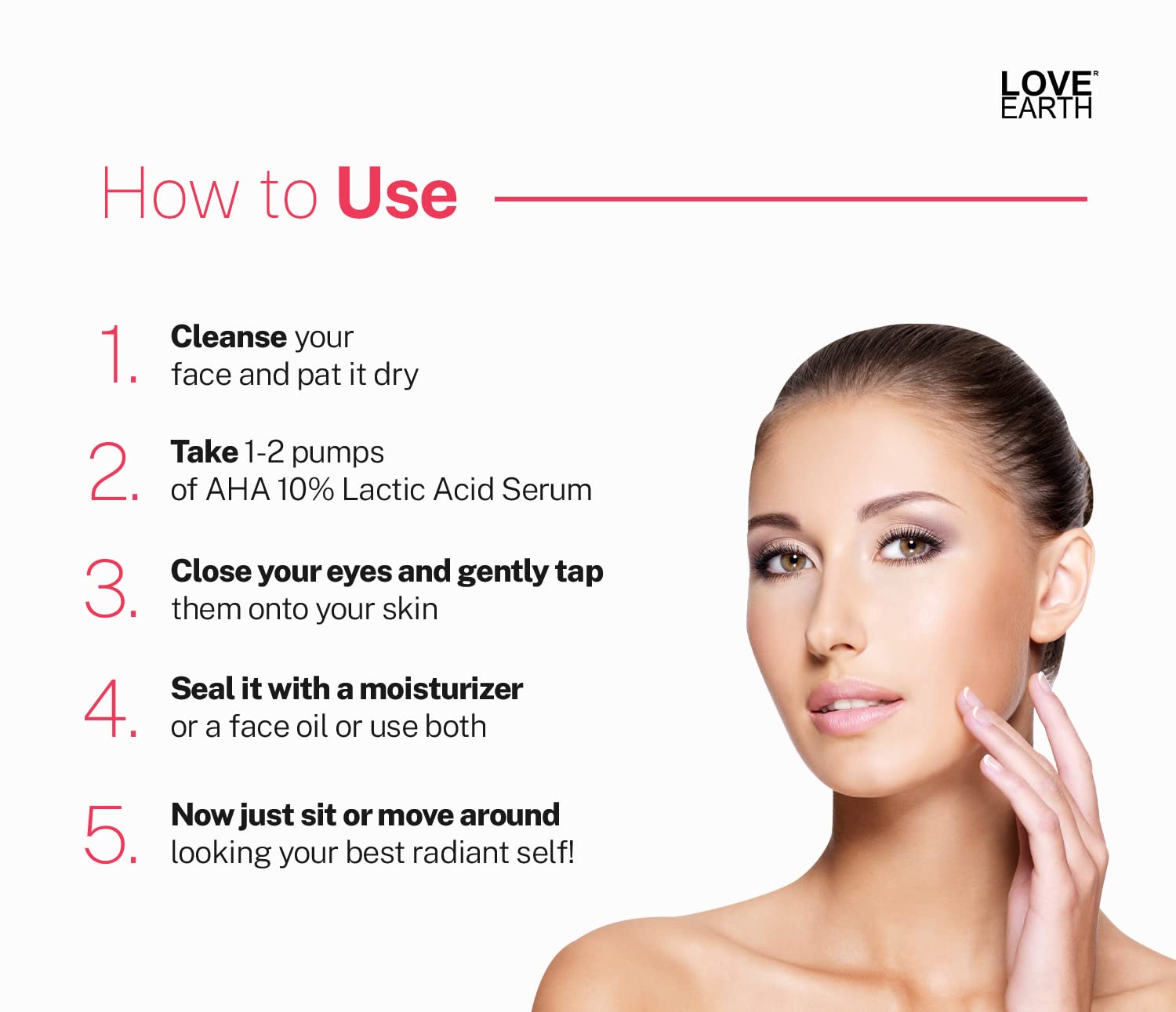Love Earth AHA 10% Lactic Acid Serum With Organic Carrot Root & Hyaluronic Acid For Hyperpigmentation, Dark Spots & Ageing 30 ML – view 7
