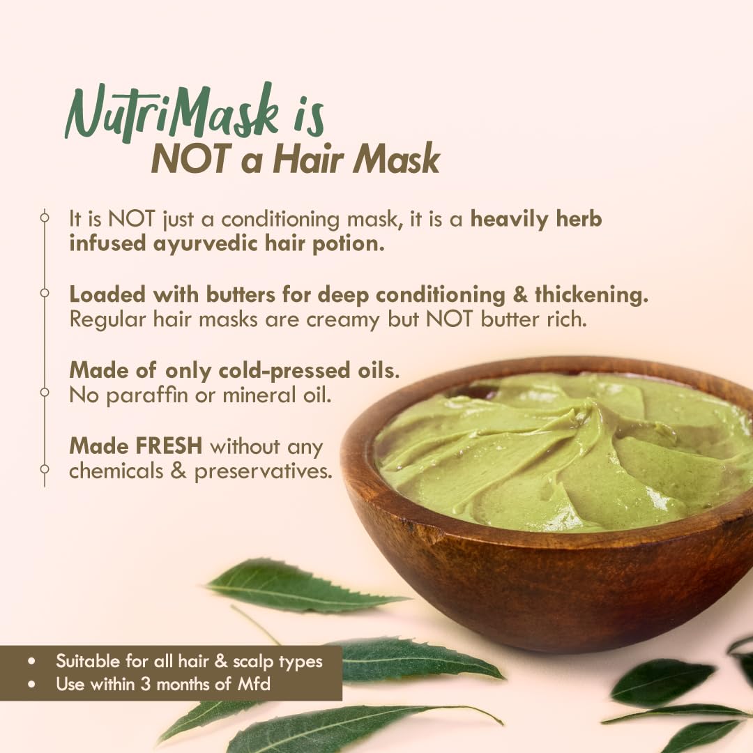 Nat Habit Tri-Leaf Rosemary NutriMask - Hair Mask For Hairfall, Conditioning, Smoothening & Shine, Suitable For All Hair & Scalp Types (Pack of 3 x 40gm) – view 9