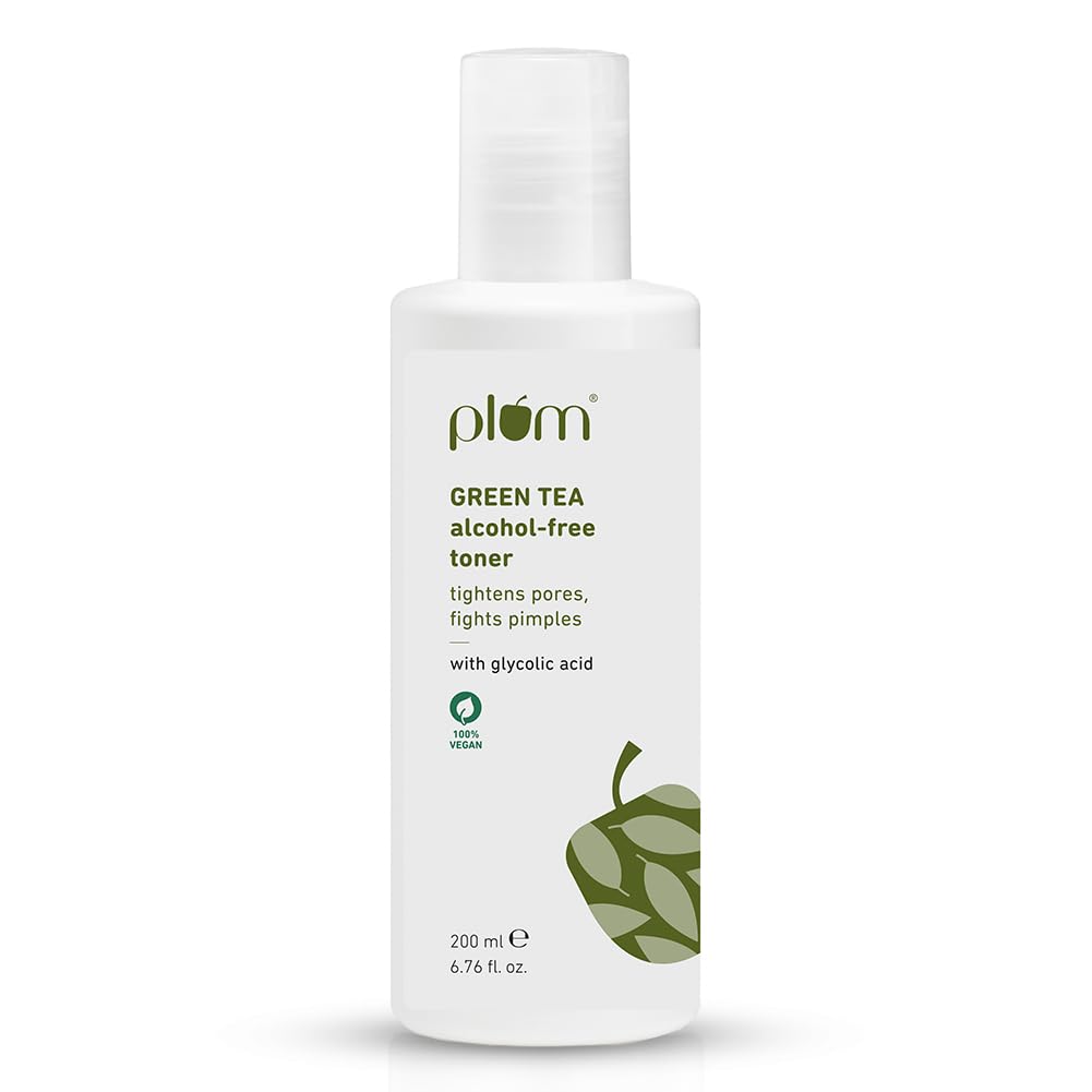 Plum alcohol-free green tea toner with glycolic acid, 200 ml