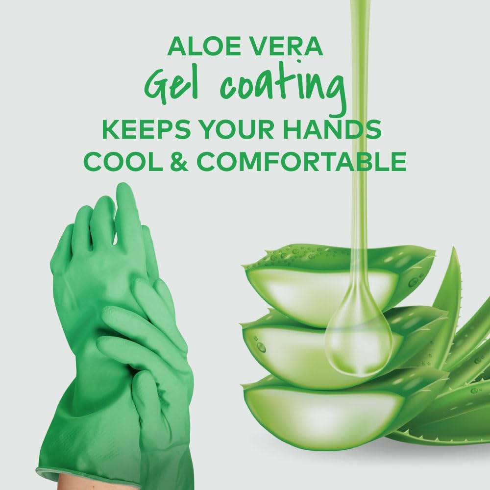 Scotch-Brite Aloe Vera coated Gloves, thick gloves for superior protection, aloe vera gel coating for cool hands, superior protection, anti- slip material – view 3
